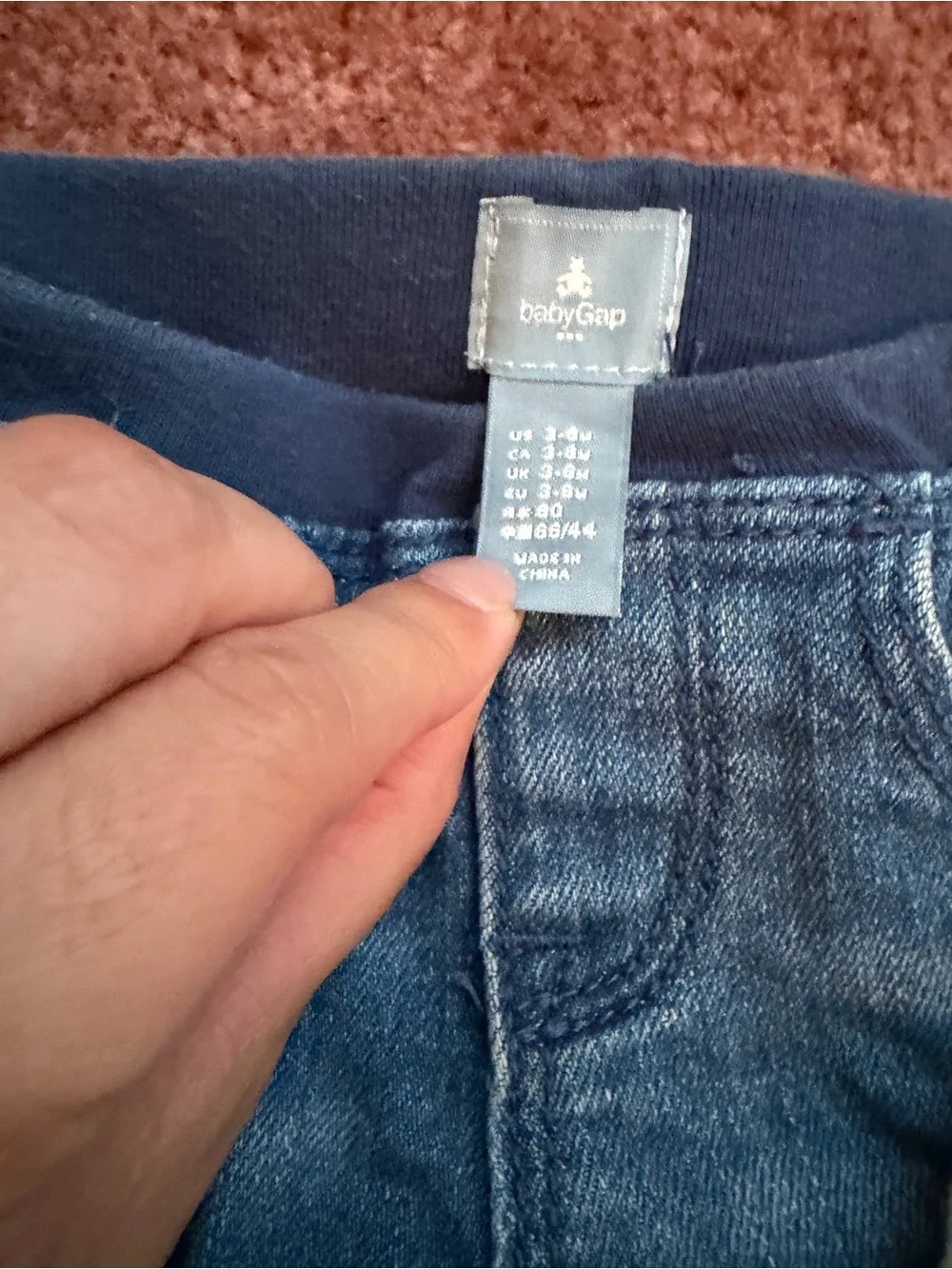 Baby GAP Cream Knit Cardigan and jeans
